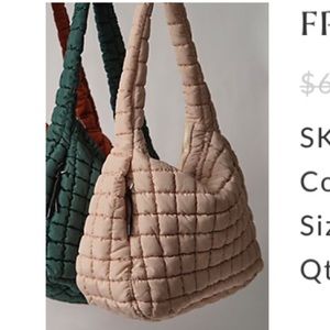 Free People Quilted Carryall in Offwhite